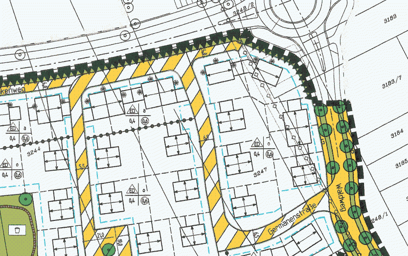 Ausschnitt aus deinem Bebauungsplan