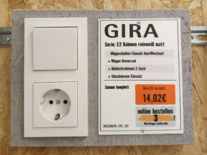 Gira E2 System 55 Schalter und Steckdose